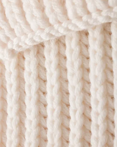 Prada Enameled-triangle Rib-knit Scarf In White