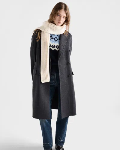 Prada Schal Aus Wolle In White