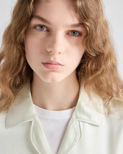 Prada Pyjama Aus Satin Im Vintage-look Mit Shorts In White