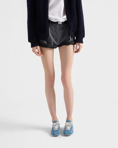 Prada Light Blue Suede And Re-nylon Montecarlo Re-edition 2005 Sneakers In Multi