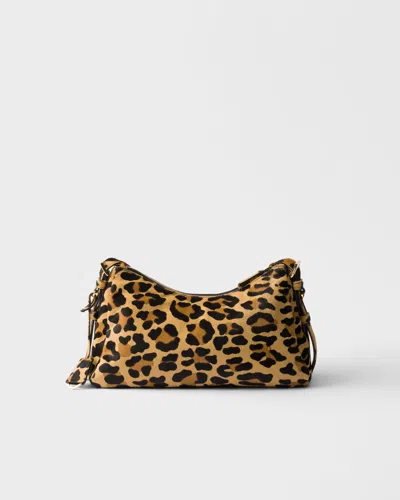 Prada Aimèe Medium Printed Leather Shoulder Bag In Animal Print