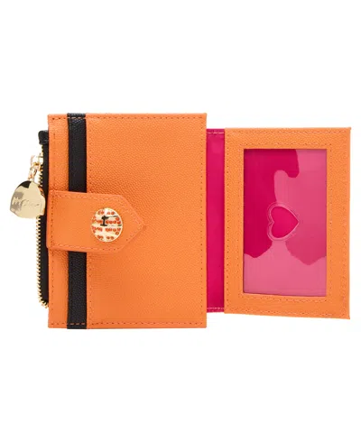 Betsey Johnson Candy Bifold Wallet In Orange
