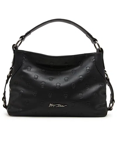 Betsey Johnson Hats Off Convertible Rhinestone Crossbody Bag In Black