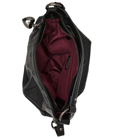 Betsey Johnson Hats Off Convertible Rhinestone Crossbody Bag In Black