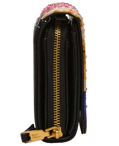 Betsey Johnson Hearts Wallet Crossbody In Multi