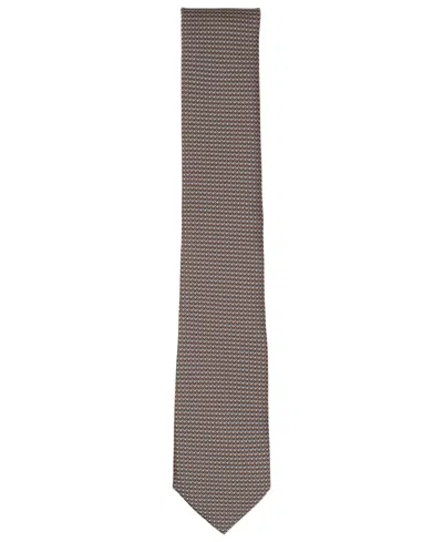 Alfani Men's Leven Mini-pattern Tie, Exclusively At Macy's In Brown