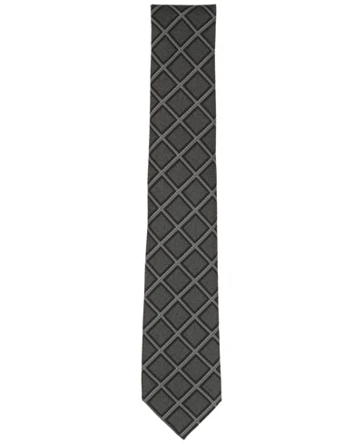 Alfani Men's Oakmont Grid Slim Tie, Macy's Exclusive In Brown