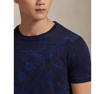 Polo Ralph Lauren Men's Classic-fit Striped Cotton Jersey T-shirt In Blue