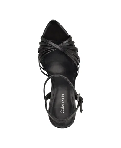 Calvin Klein Women's Daniella Strappy Stiletto Dress Sandals In Black