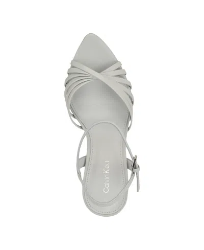 Calvin Klein Women's Daniella Strappy Stiletto Dress Sandals In White