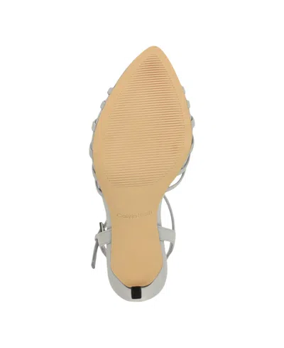 Calvin Klein Women's Daniella Strappy Stiletto Dress Sandals In White