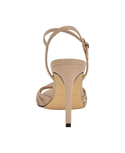 Calvin Klein Women's Daniella Strappy Stiletto Dress Sandals In Neutral