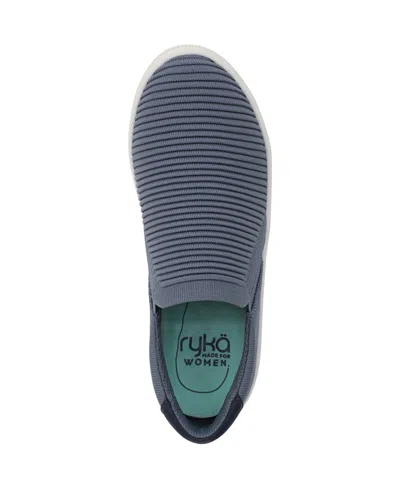 Ryka Women's Viv Ease Knit Court Inspired Slip On Sneakers In Gray