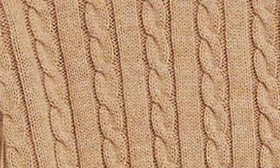 Polo Ralph Lauren Kids' Cable Knit Cotton Cardigan In Brown