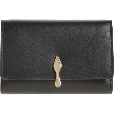 Christian Louboutin Bettina Leather Cardholder In Black