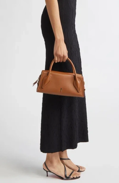 Christian Louboutin Mini Lambskin Baquette Bag In Brown