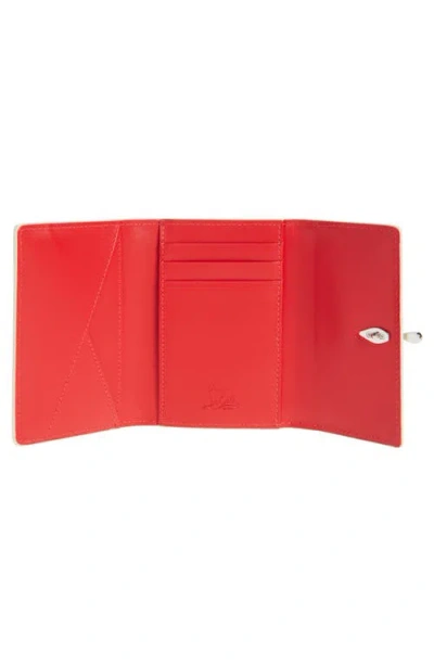 Christian Louboutin Bettina Leather Cardholder In Gold