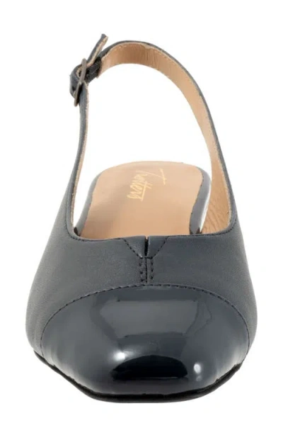 Trotters Dea Slingback Cap Toe Wedge Pump In Black