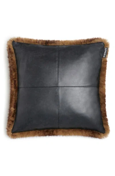Apparis Brenn Pluche™ Faux Mink Accent Pillow In Brown