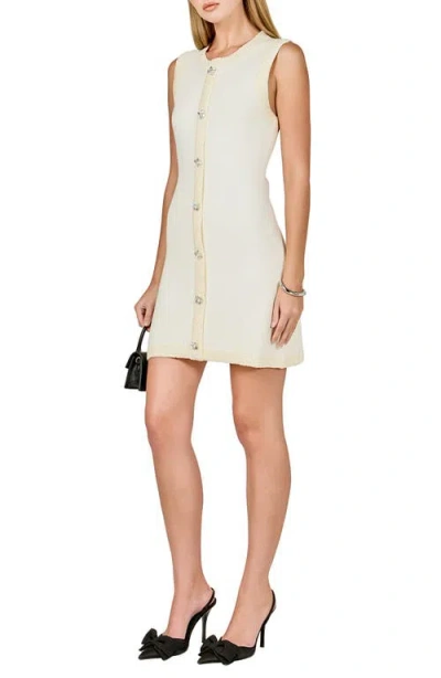 Endless Rose Sequin Sleeveless Rib Minidress In White