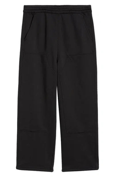 Carhartt Work In Progress Double Knee Cotton Blend Sweatpants In Gray