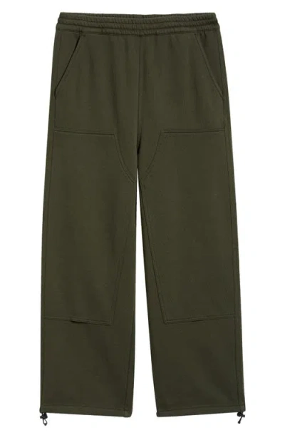 Carhartt Work In Progress Double Knee Cotton Blend Sweatpants In Green