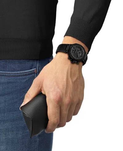 Tissot Unisex Black Silicone Bracelet Watch, 38mm In Black