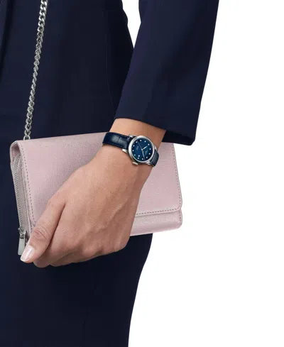 Tissot Women's Blue Leather Bracelet Watch, 29mm In Blue