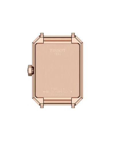 Tissot Women's Rose Gold Stainless Steel Bracelet Watch, 21.80mm In Gold
