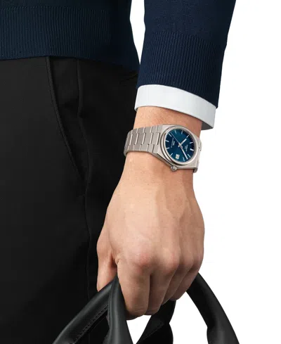 Tissot Unisex Gray Titanium Bracelet Watch, 38mm In Blue