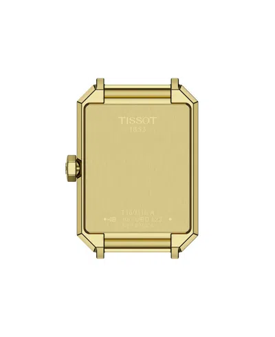 Tissot Women's Gold Stainless Steel Bracelet Watch, 21.80mm In Gold
