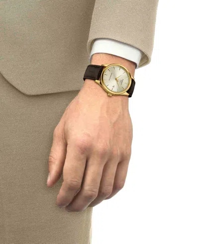 Tissot Men's Brown Leather Bracelet Watch, 40mm In Brown