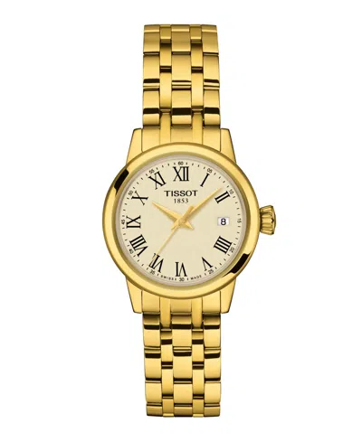 Tissot Women's Gold Stainless Steel Bracelet Watch, 28mm In Gold