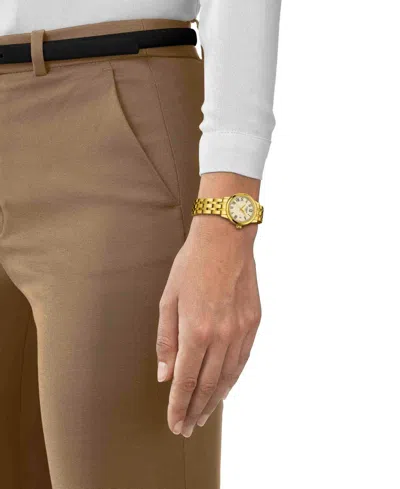 Tissot Women's Gold Stainless Steel Bracelet Watch, 28mm In Gold