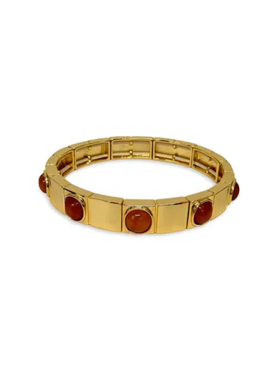 Fifth & Dune Women's Goldtone Resin Stretch Tile Bracelet In Gold