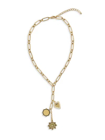 Fifth & Dune Women's Goldtone & Glass Charm Y-neck Necklace In Gold