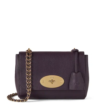 Mulberry Small Leather Lily Shoulder Bag In Purple