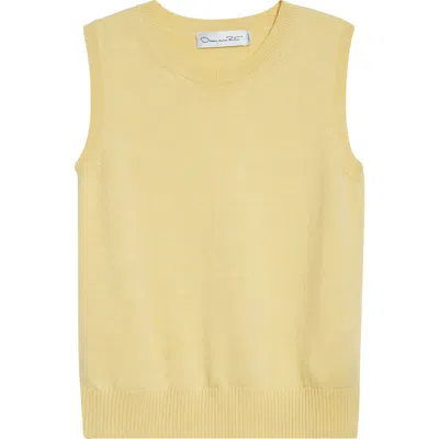 Oscar De La Renta Wool Sweater Vest In Yellow