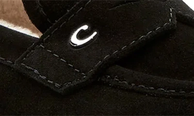 La Canadienne Donny Suede Platform Penny Loafers In Black