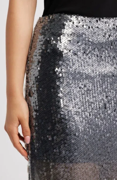 Ichi Ihprinca Sequin Skirt In Metallic