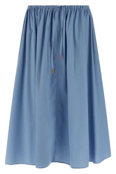 Marni Poplin Skirt Skirts Light Blue In Blue