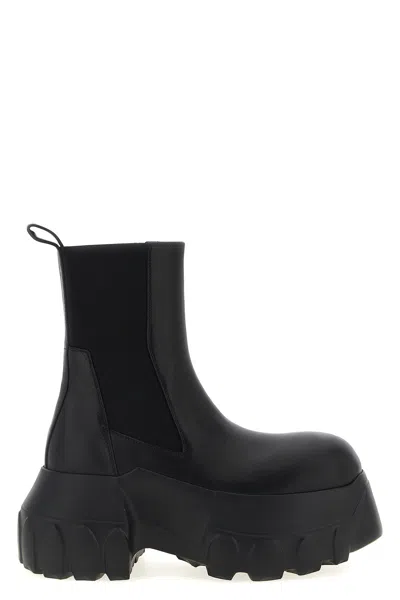 Rick Owens Beatle Mega Tractor Boots In Black