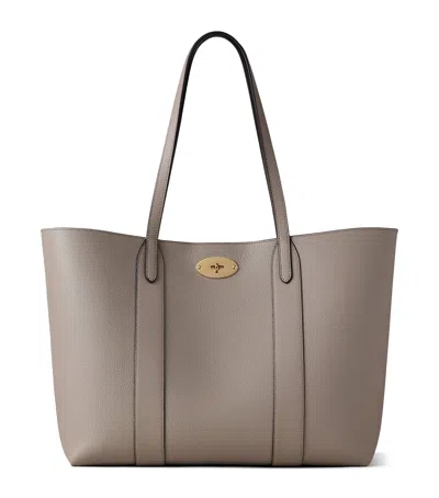 Mulberry Small Leather Bayswater Tote Bag In Gray
