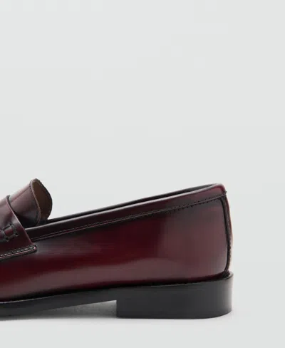 Mango Gathered Leather Moccasin In Animal Print