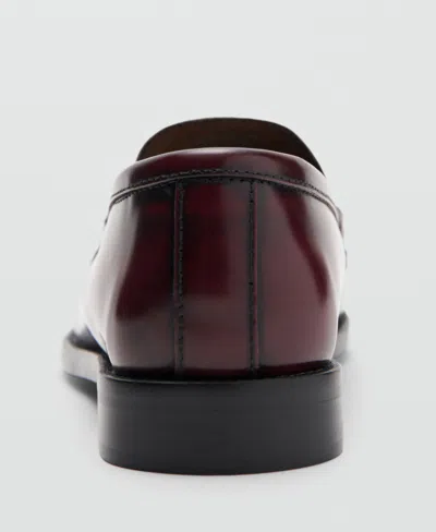 Mango Gathered Leather Moccasin In Animal Print