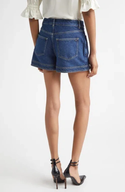 Cinq À Sept Marcia Rivet Detail Denim Skort In Blue