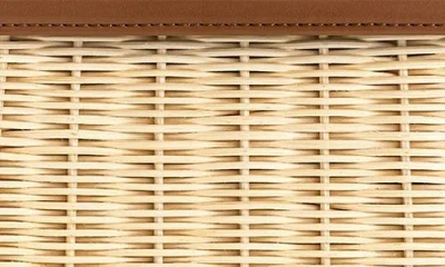 Jw Pei Elise Natrual Woven Rattan Top Handle Bag In Brown