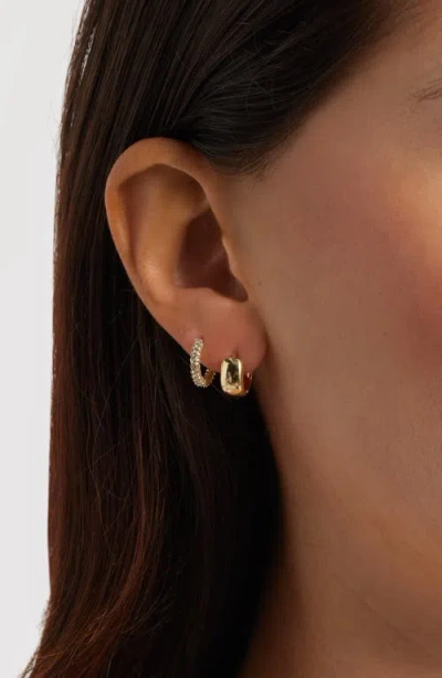 Chelsea28 Set Of 3 Huggie Hoop Earrings In Gold