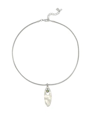 Robert Lee Morris Soho Abalone Pendant Necklace In Brown