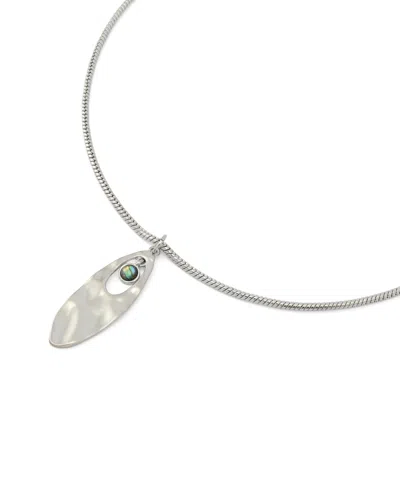 Robert Lee Morris Soho Abalone Pendant Necklace In Brown